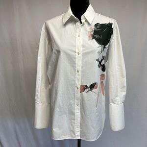 Alexander Mcqueen Rose Print Shirt